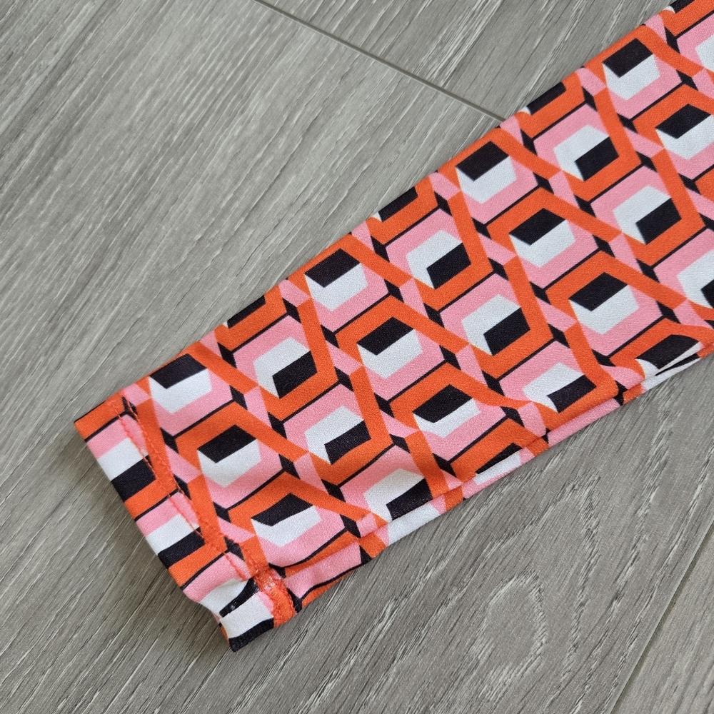 NWT BERSHKA Stylish Orange Patterned Jumpsuit SIZE S - Picture 5 of 5
